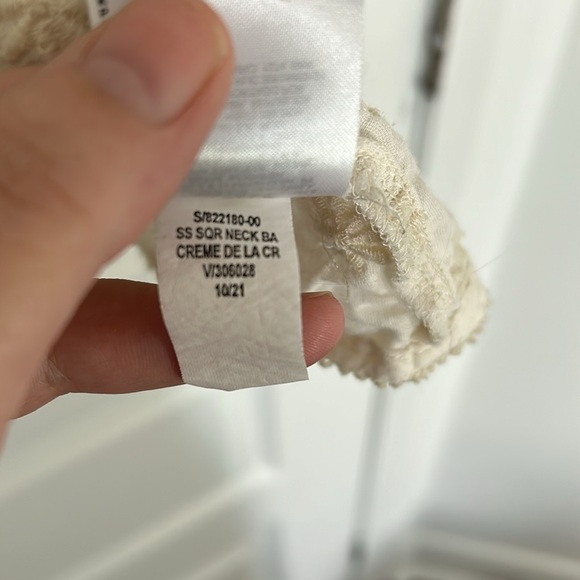 OLD NAVY - peasant cottagecore prairie round neck babydoll short sleeves 3X - Picture 5 of 8